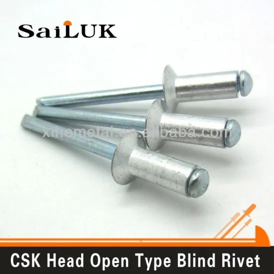 Open type aluminum steel countersunk rivet Fastener Manufacturer