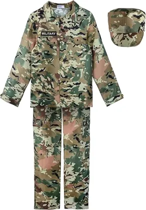 Soldier Costume Army Camouflage Uniform