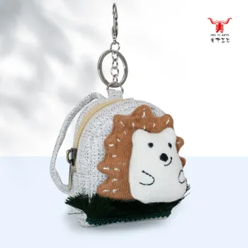 Little Hedgehog Earbuds Bag by Mei Yi Arts