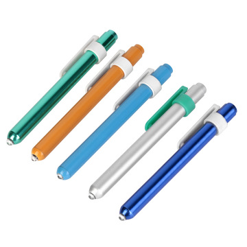 Multi-purpose yellow light eye protection pocket light with clip aluminum alloy pen light ENT examination light