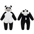 Bomull Djur Söt Panda Pojke Baby Rompers Hooded