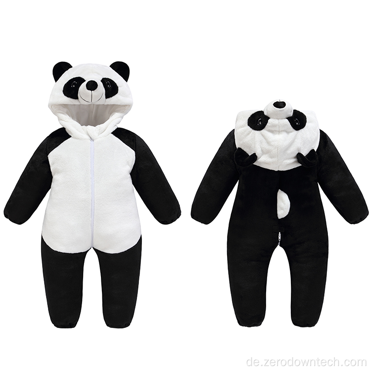 Baumwolle Animal Cute Panda Boy Baby Strampler mit Kapuze