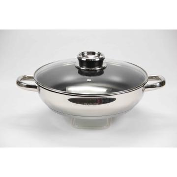 TP20127003 Stainless Steel Frypan with nonstick Coating