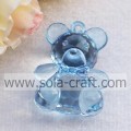 Beau pendentif en forme d&#39;ours artificiel transparent pour porte-clés 