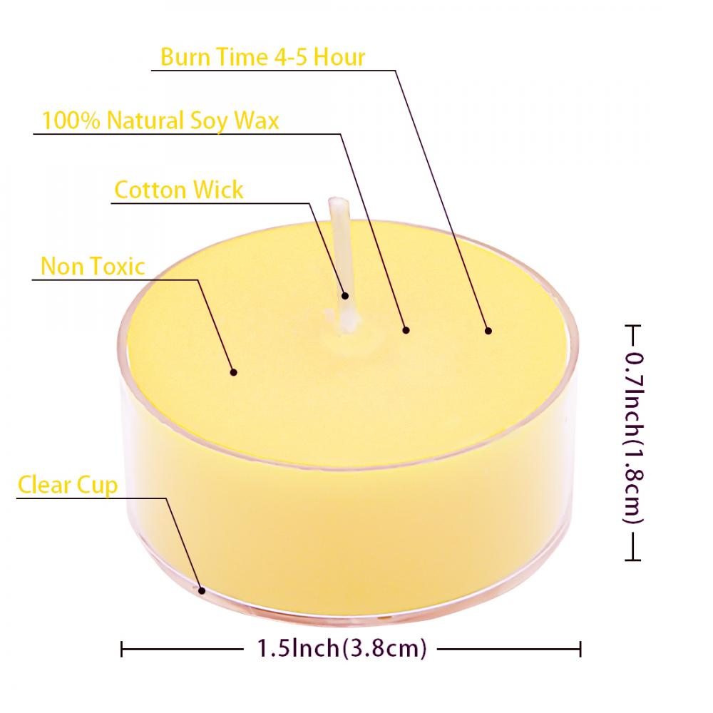 Citronella Natural Soja-Wachs-Teelights Kerzen