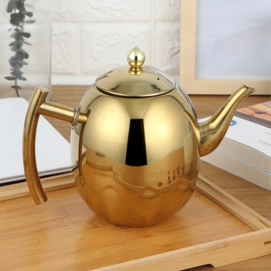 High Quality Stainless Steel Tea Pot Coffee Pot With Filter Hotel Restaurant Induction Cooker Tea Kettle Water Pot 1L/1.5L