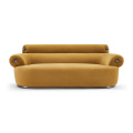 Gaya modern kain sandaran tangan ganda 3 sofa seater