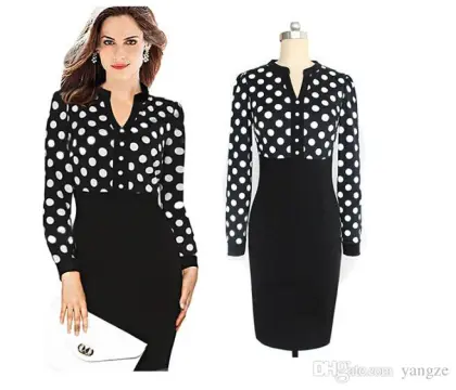 Fashion Stripes High Waist OL Work Slim Clothing