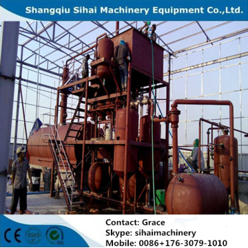 waste plastic oil distillation plant with high output