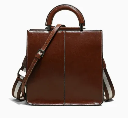 Genuine Cow Leather Vintage Bucket Shoulder Bag