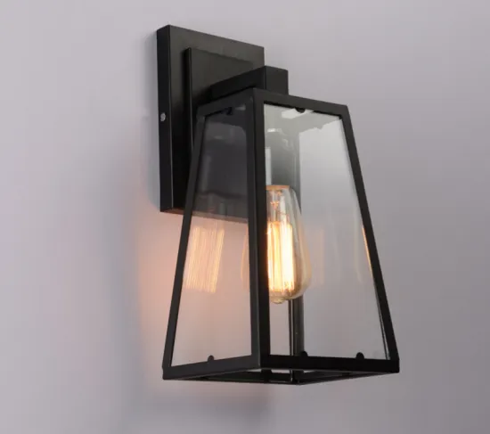 Matt black and metal lamp fixture E27 Edison bulb vintage wall lamp