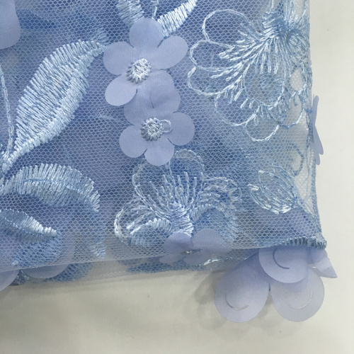 3D Chiffon Laser Cut Embroidery Fabric For Party