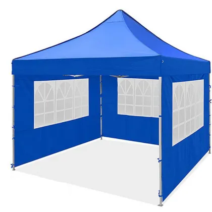 Gazebo Carpa Autoarmable 3x3 Blanco con Pared y Ventanas