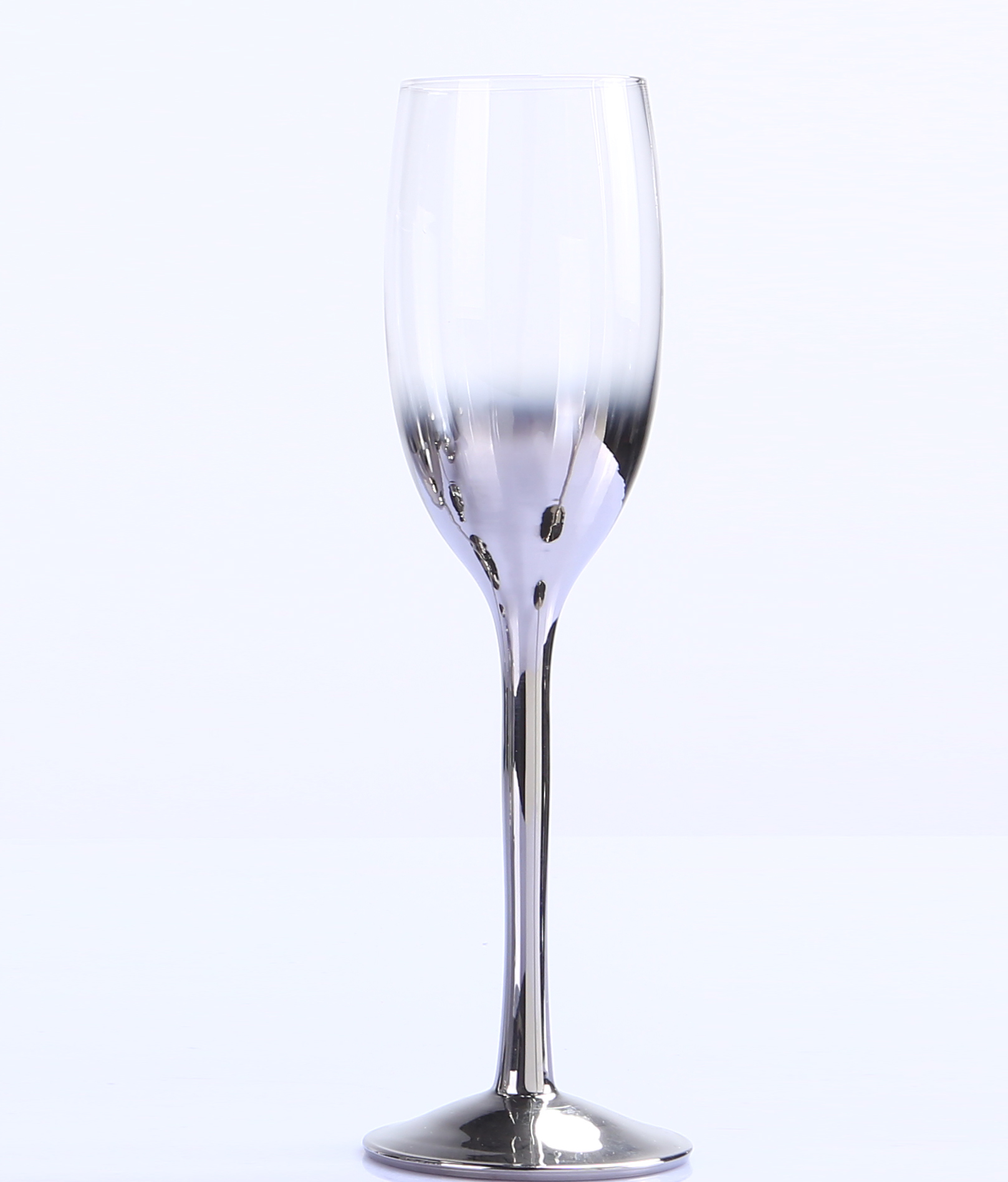 BR-9987-6Ombre Silver Champagne Flute Set