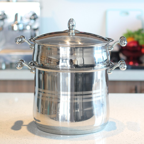 Large Capacity Stock Pot with Steamer