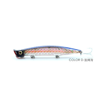 Stocked Floating Fishing Popper 110mm Rattle Bait for Walk The Dog Technique