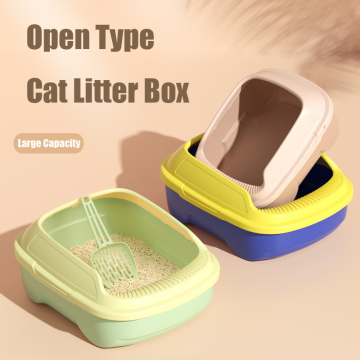 Semi-Enclosed Cat Toilet Durable Detachable Litter Box