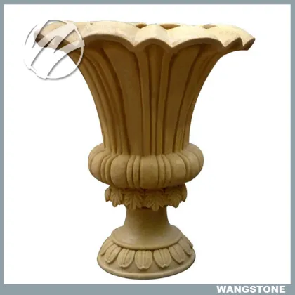 Hotel Decor Oriental Style Granite Flower Pot Wholesale