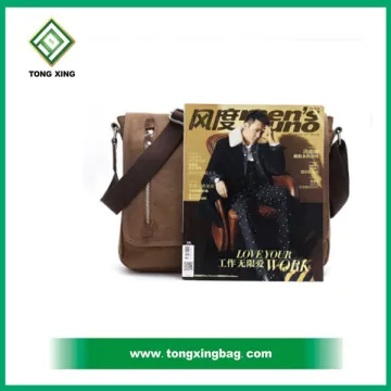 Men's Vintage Canvas Shoulder Bag Leather Satchel School Military Two Sided Shoulder Bag Messenger Bag