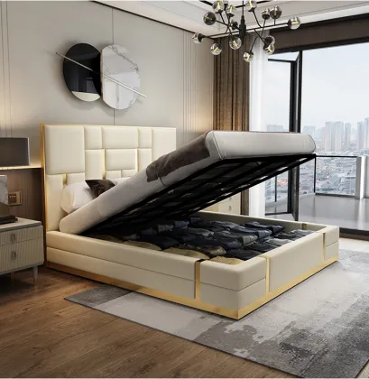 High Class Indian Style Storage King Single Bed