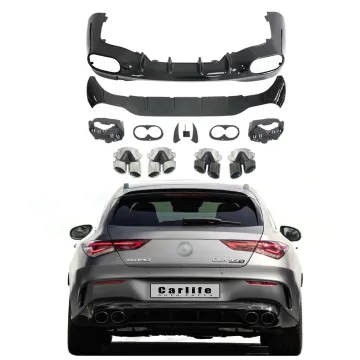 CLA45 Rear Diffuser and Pipes for Mercedes Benz W118 CLA 2019-2023