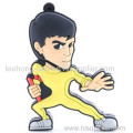 Disco Usb de la historieta del PVC Kungfu héroe Bruce Lee gente diseño