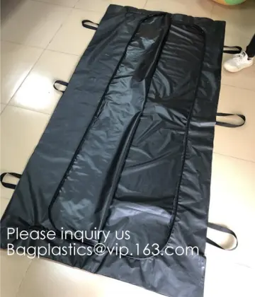 Body bags, CE Death Body Bag For Virus Infected Patient Black Body Mortuary Bags For Dead Bodies Corpse Storage Bag