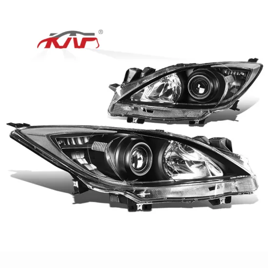 Black Housing Headlight Clear Corner Lamp for MAZDA 3 2010-2013