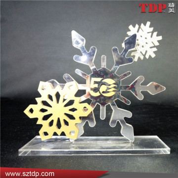 Customize Mirror Tree Shape Christmass Acrylic Decoration Display