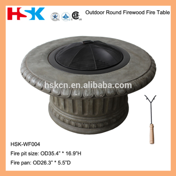 Outdoor Firewood Fire Table, Outdoor Steel Fire Pits, Antique Round Fire Table