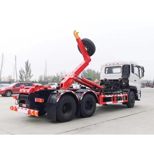 Dongfeng 6x4 compressing hook arm garbage truck