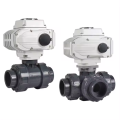 Plastic Upvc 3 Way Ball Valve Electric Actuator