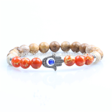 Wholesale turkey glass bead  hand bracelet, jewelry picture jasper  jade stone women bracelet