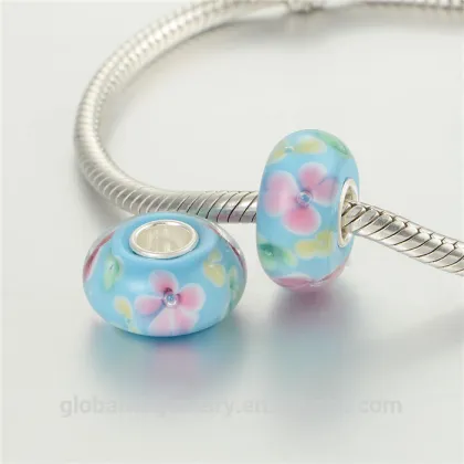 Beautiful Flower Murano Lampwork Glass Beads