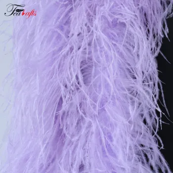 Factory Direct Luxury Feather Shawls: Ostrich Boas in Purple - Perfect for Weddings, Costumes & Fashion Accessories
