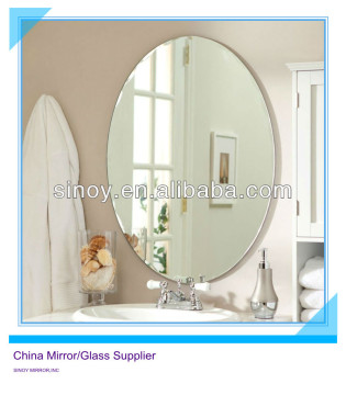 SINOY large round shape bathroom wall mirror glass from Qingdao