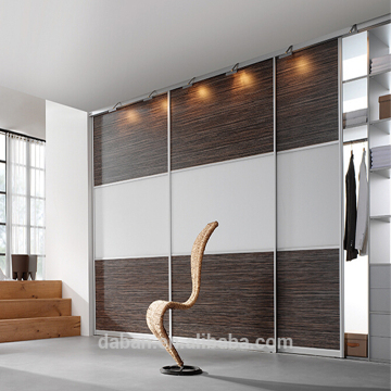 Modular high gloss wardrobes with sliding door panel