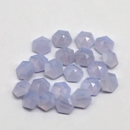 Natural Purple Agate Ring Face Purple Chalcedony Gemstone