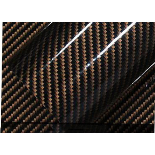 2D Carbon Fiber Brown Vinyl Wrap Vehicle Film