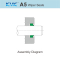 Hydraulische ruitenwisser afdicht A5 pneumatische afdichtring