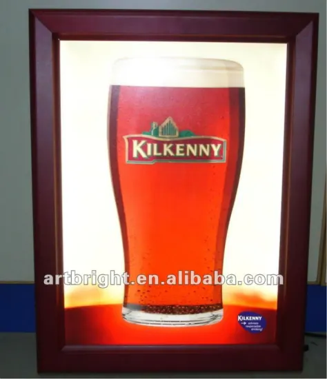 Advertising LED slim light box with aluminum snap frame