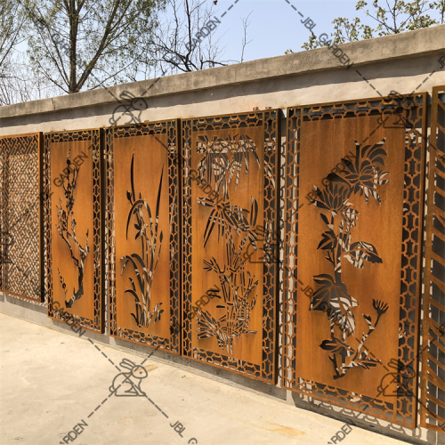 Landscape metal laser cut decorative panels