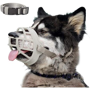 Dog Muzzle Soft Silicone Basket Muzzle for Dogs