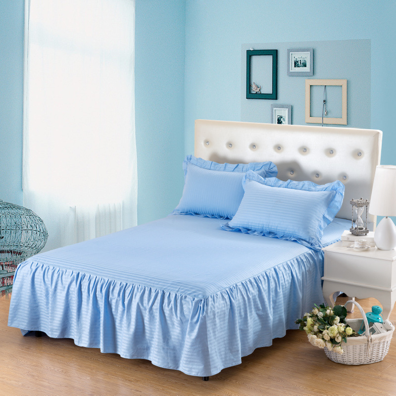 Warehouse solid color pleat bed skirt set
