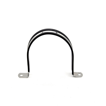 U-saddle hose clamp with rubber gasket