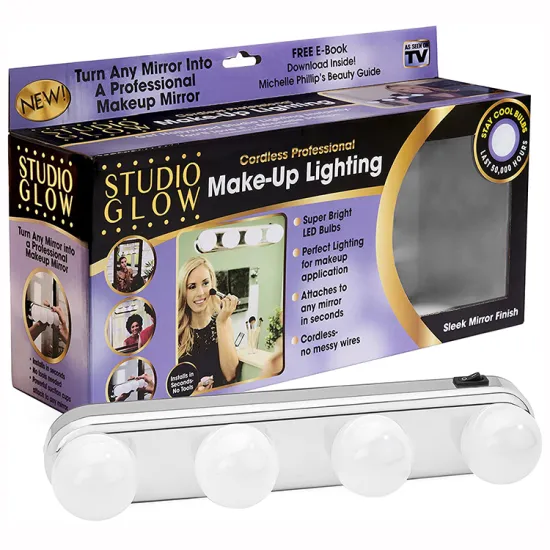 Super Bright LED Makeup Fill Light: Cordless, Battery-Powered Vanity Light Bar