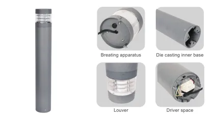 Lawn Lighting: LED Bollard Lights Dia120xH600 800mm