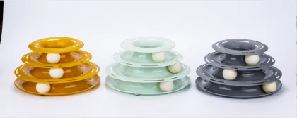 Plastic pet toy Roller Tracks Tower Ball Game