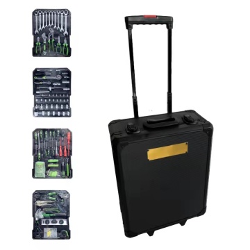 Hand Tool Set with Trolley Green Color Handle