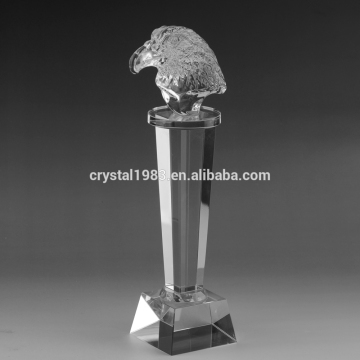 2017 Optical glass crystal gifts crystal trophy cup fashion design eagle crystal trophy